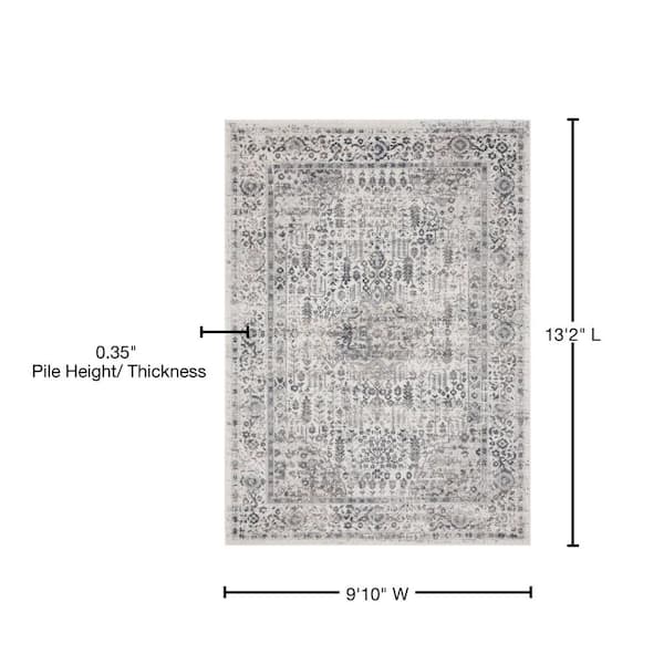 Austin Nixon Grey 9 ft. 10 in. x 13 ft. 2 in. Oversize Area Rug
