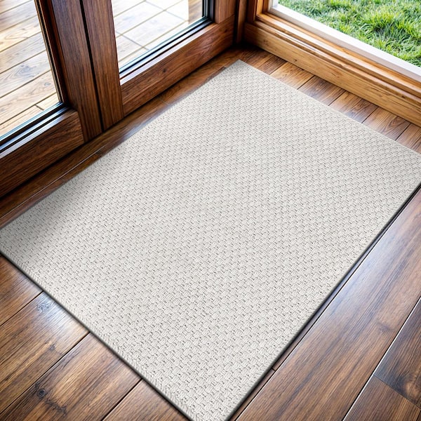 Jutem Bone 2 ft. x 3 ft. Solid Indoor Area Rug