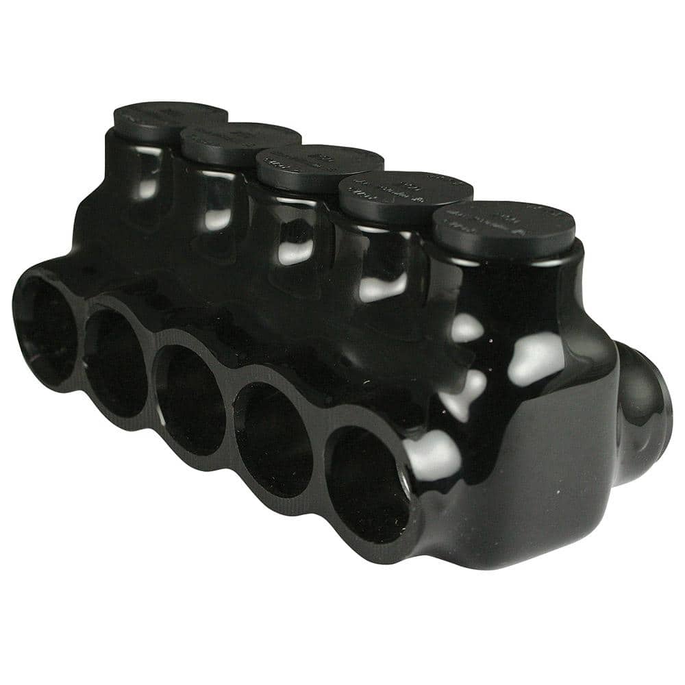 6 AWG - 250 MCM 600-Volt 5-Ports Multi Tap Connector Insulated Dual Sided, Black price history on PriceWatchPro