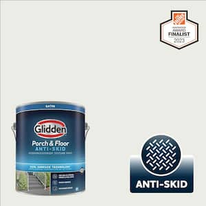 1 gal. PPG0998-1 Cotton Tail Satin Interior/Exterior Anti-Skid Porch and Floor Paint with Cool Surface Technology