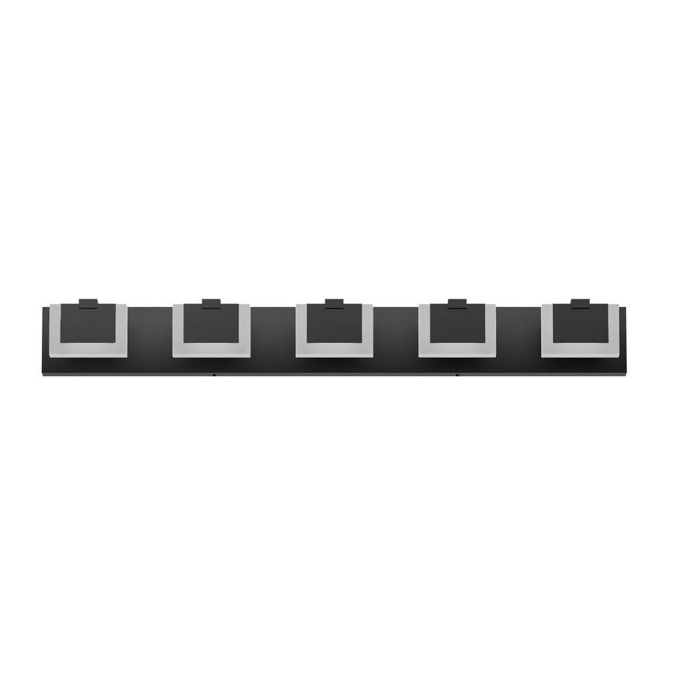 38 in. 5-Light Black Modern Dimmable LED Vanity Light 6000K Mirror Light price history on PriceWatchPro