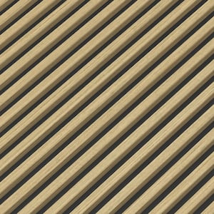 0.39 in. x 1 ft. x 8.5 ft. Natural Oak 3D Wood Slat Wall Panels Vinyl Decorative Wall Paneling 4-Pack