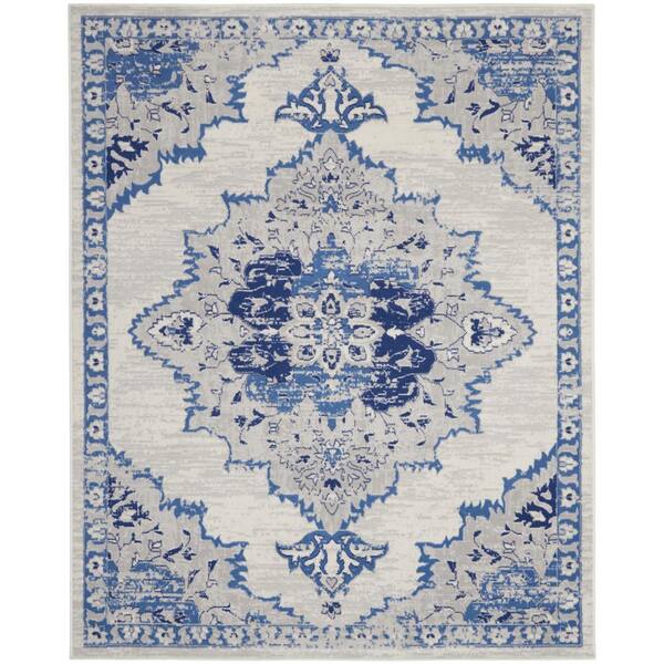 Nourison Whimsical Ivory Blue 8 Ft X, White Outdoor Rugs 8 215 10