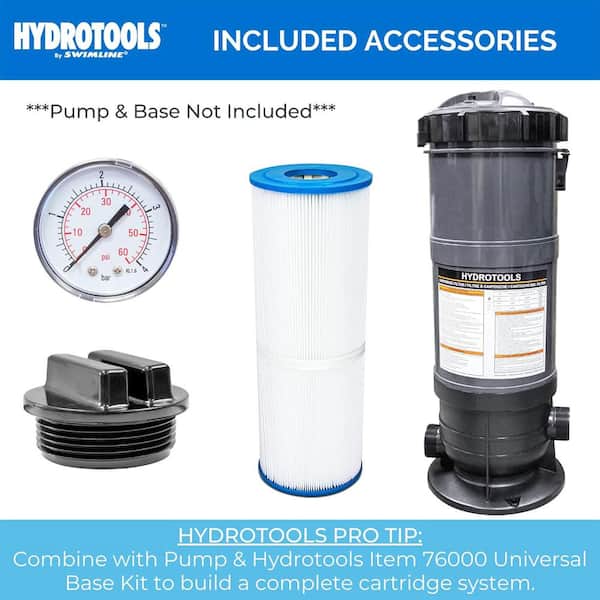 HydroTools 50 sq. ft. Sure Flo Cartridge Pool Filter Tank and Elements
