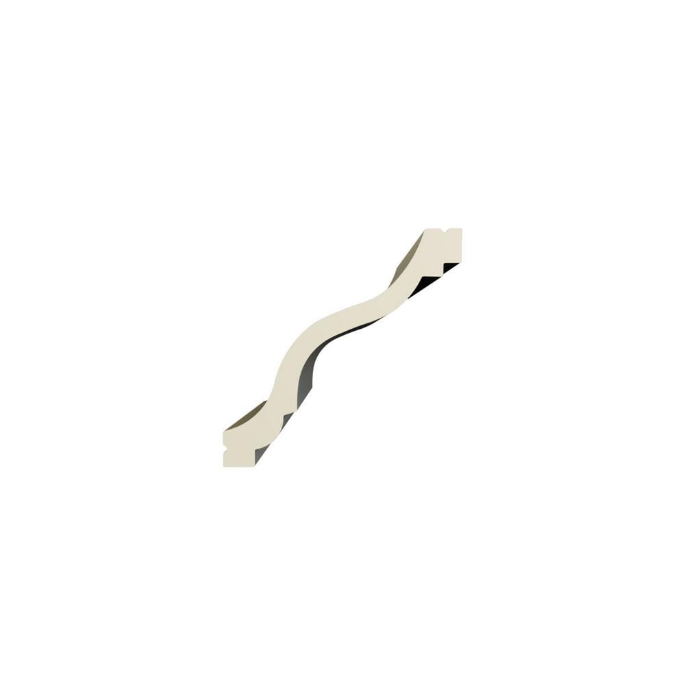 June 4" H x 94.5" W x 4" D Unfinished Polyurethane Crown Moulding