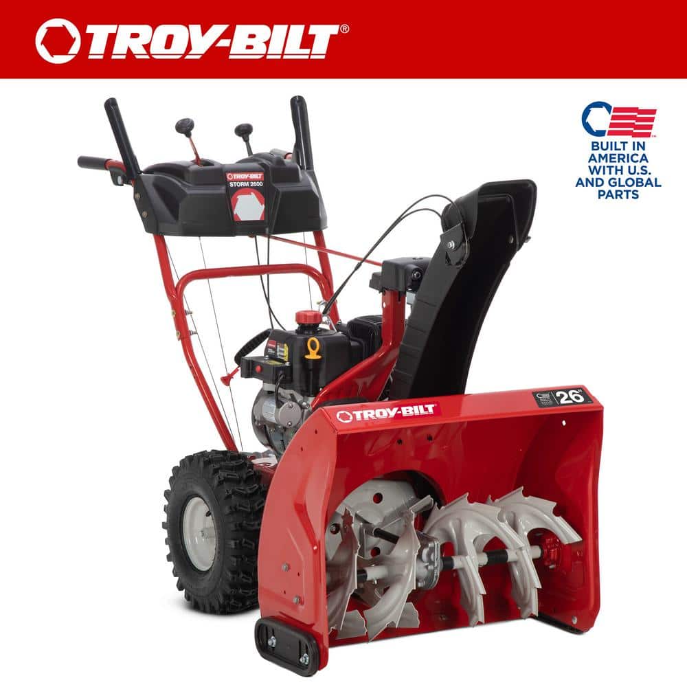 Troy-Bilt Storm 26 in. 208 cc Two- Stage Gas Snow Blower with Electric Start Self Propelled -  31AS6KM3B23