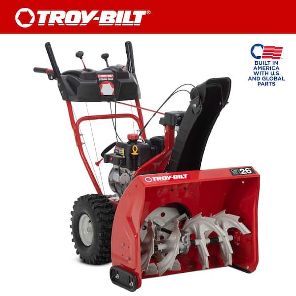 Troy-Bilt Storm 26 in. 208 cc Two- Stage Gas Snow Blower with Electric Start Self Propelled