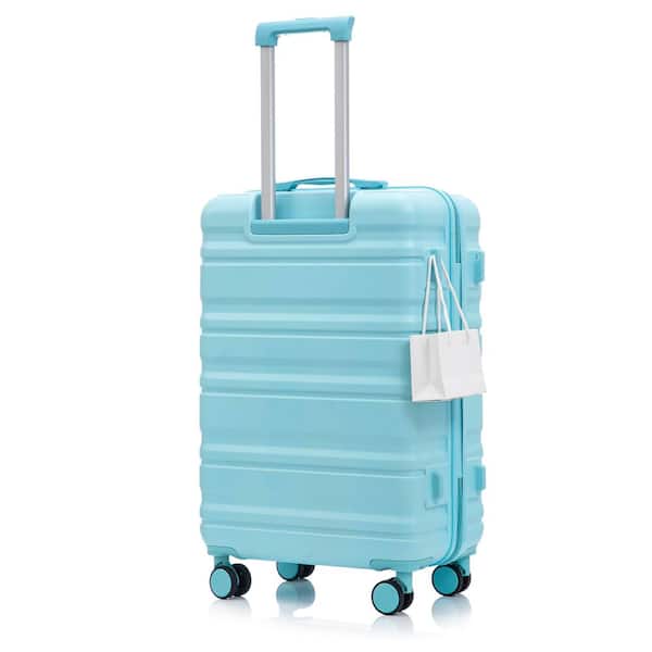 Tatahance 3-Piece Blue ABS Hardside Spinner Luggage Set with TSA