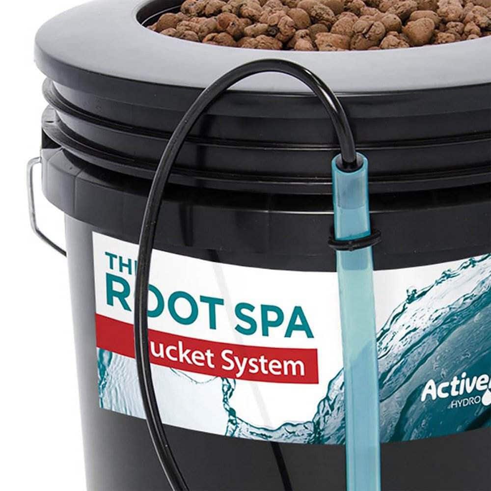 Black 5-Gallon Hydroponic 4-Bucket Deep Water Culture System