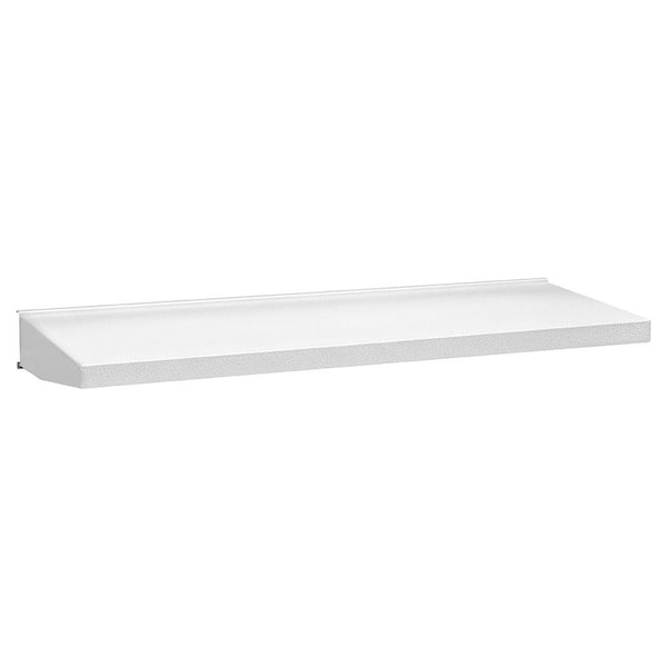 Gladiator Premier Series 12 in. x 30 in. Steel Garage Wall Shelving in Hammered White