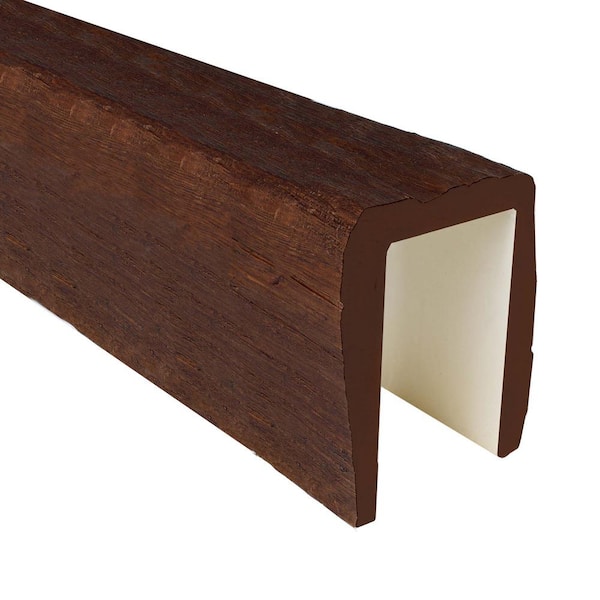 American Pro Decor 9 in. x 9 in. x 15.5 ft. Walnut Vintage Faux Wood Beam