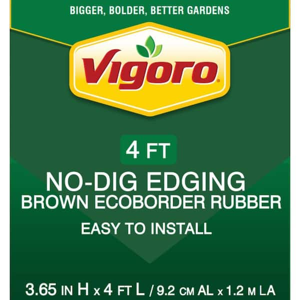 Vigoro EcoBorder 4 ft. Brown Rubber Landscape Edging (6-Pack) Vigoro EcoBorder 4 ft. Brown Rubber Landscape Edging (6-Pack)