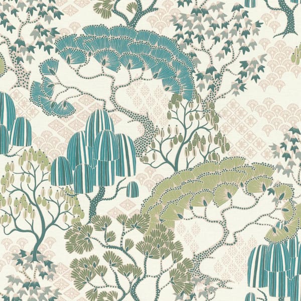 Chiaki Pastel Bonsai Dreams Vinyl Non-Pasted Wallpaper Roll