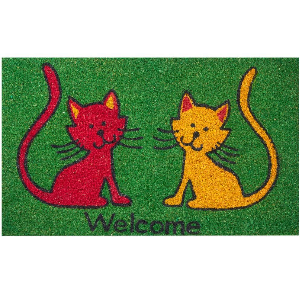 Cats 30 in. x 18 in. Coir Door Mat