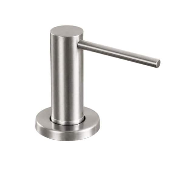 Brushed Nickel Kitchen Sink Soap and Lotion Dispenser with 17 oz. Bottle Sink Mount for Kitchen Countertop Hand Soap
