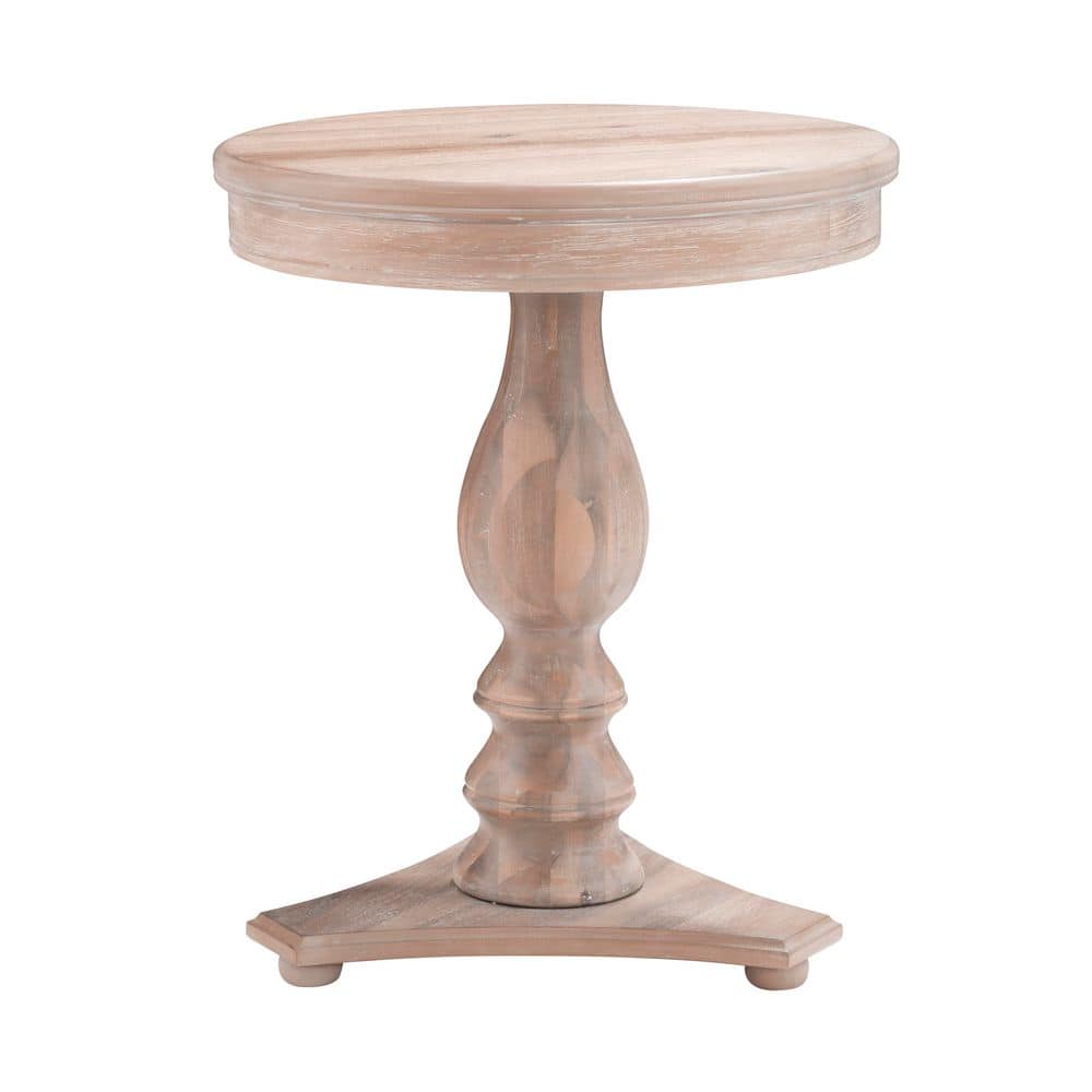 Cati 20 in. Hazelnut Round Wood End Table - thumbnail 2