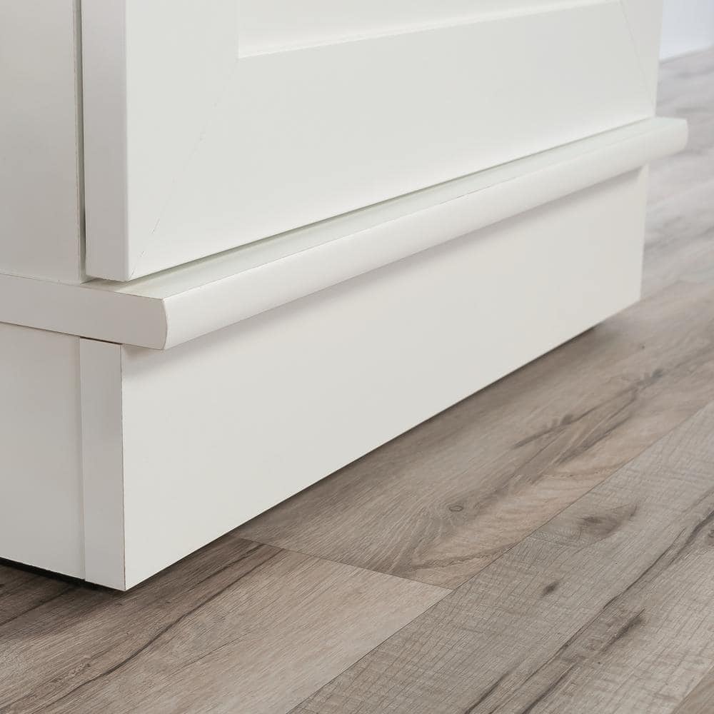 Soft White Tall Kitchen Storage Cabinet with Adjustable Shelves