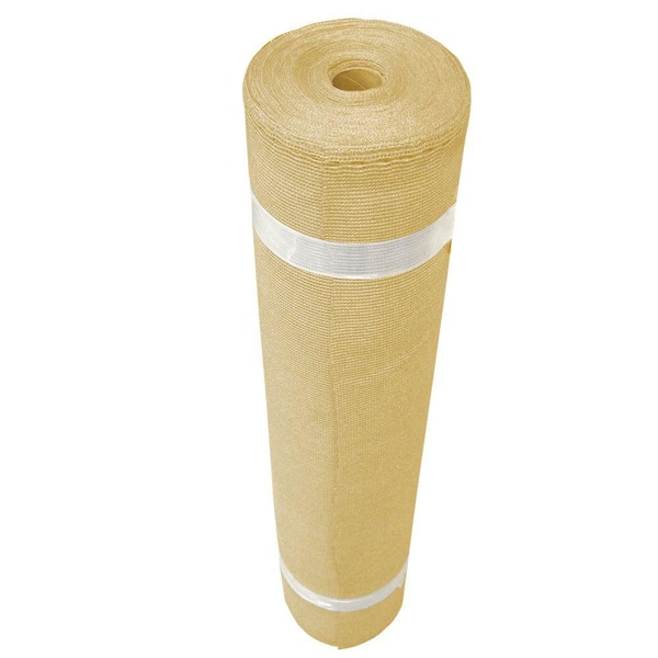 Coolaroo 6 ft. x 100 ft. Shade Fabric Cloth Roll Wheat - 90% UV Block