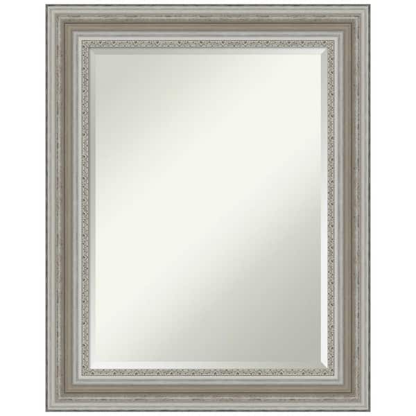 Amanti Art Parlor Silver 23.5 in. H x 29.5 in. W Framed Wall Mirror