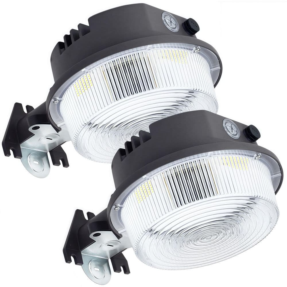 2 Pack, 150-Watt Equivalence 4000-Lumens 120° Area Lights Bronze Dusk to Dawn Outdoor Integrated LED Flood Light-5000K price history on PriceWatchPro