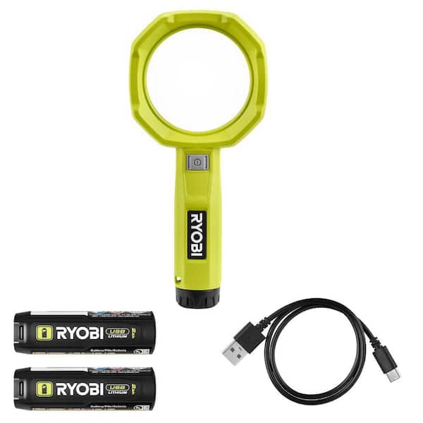 USB Lithium 200 Lumens Magnifying Light Kit with 2.0 Ah Battery & USB Charging Cable w/ Extra USB Lithium 2.0 Ah Battery