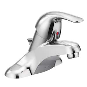Adler 4 in. Centerset Single-Handle Low-Arc Bathroom Faucet in Chrome