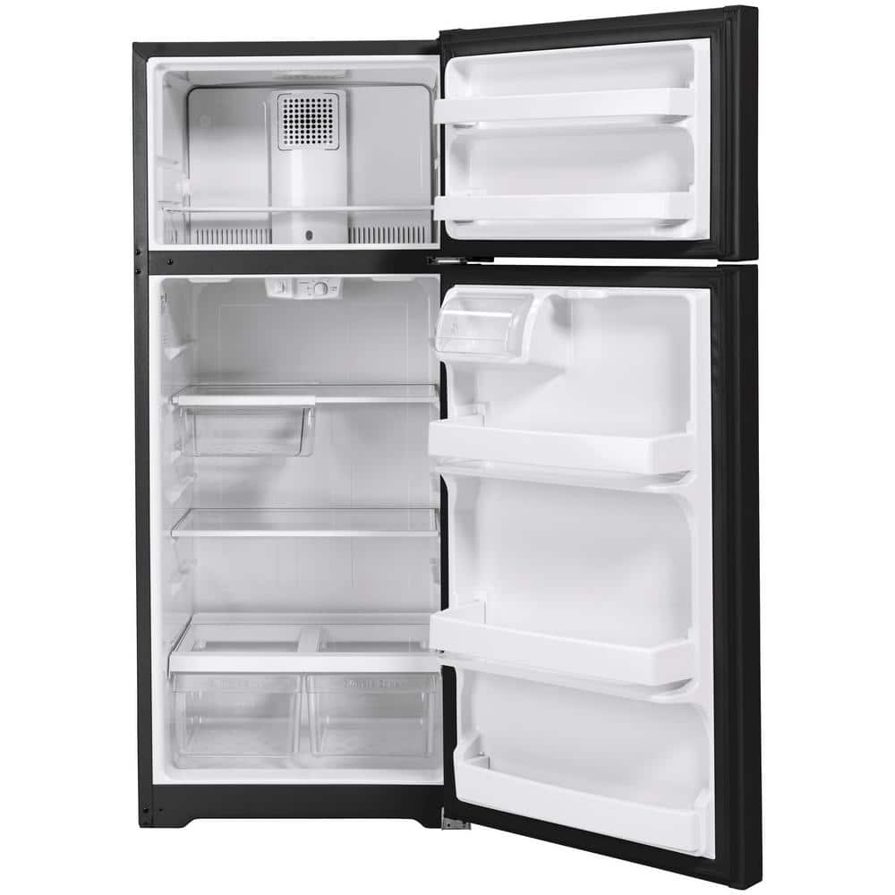 Black 28'' Smart Energy Star Top-Freezer Refrigerator