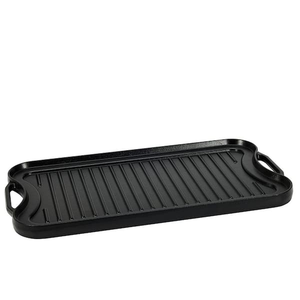 Pre-Seasoned Cast Iron Reversible Grill Griddle, 20 in. Black