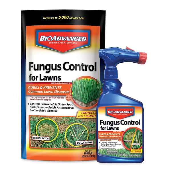 BIOADVANCED 32 oz. Ready to Spray Fungus Control for Lawns and 10 lbs. Granules Fungus Control for Lawns