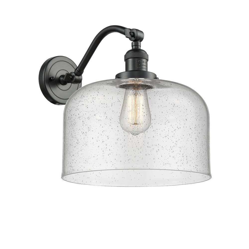 Bell 1-Light Oil Rubbed Bronze, Seedy Wall Sconce with Clear Glass Shade price history on PriceWatchPro