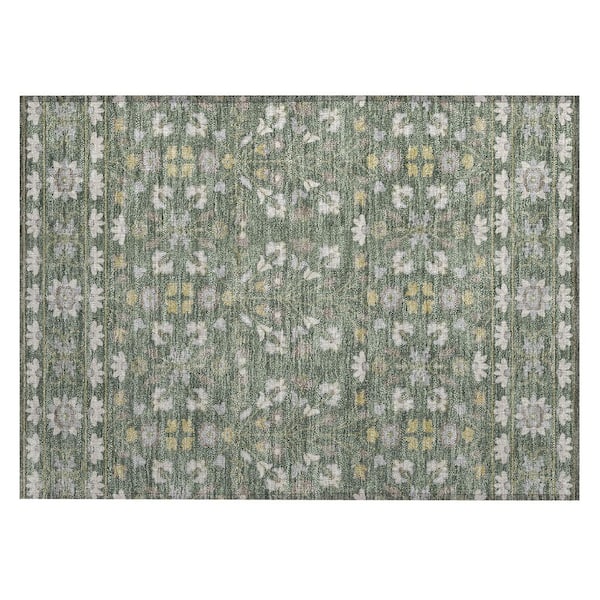Chantille Machine Washable Indoor/Outdoor Abstract ACN3048 Basil 2 ft. x 3 ft. Accent Rug
