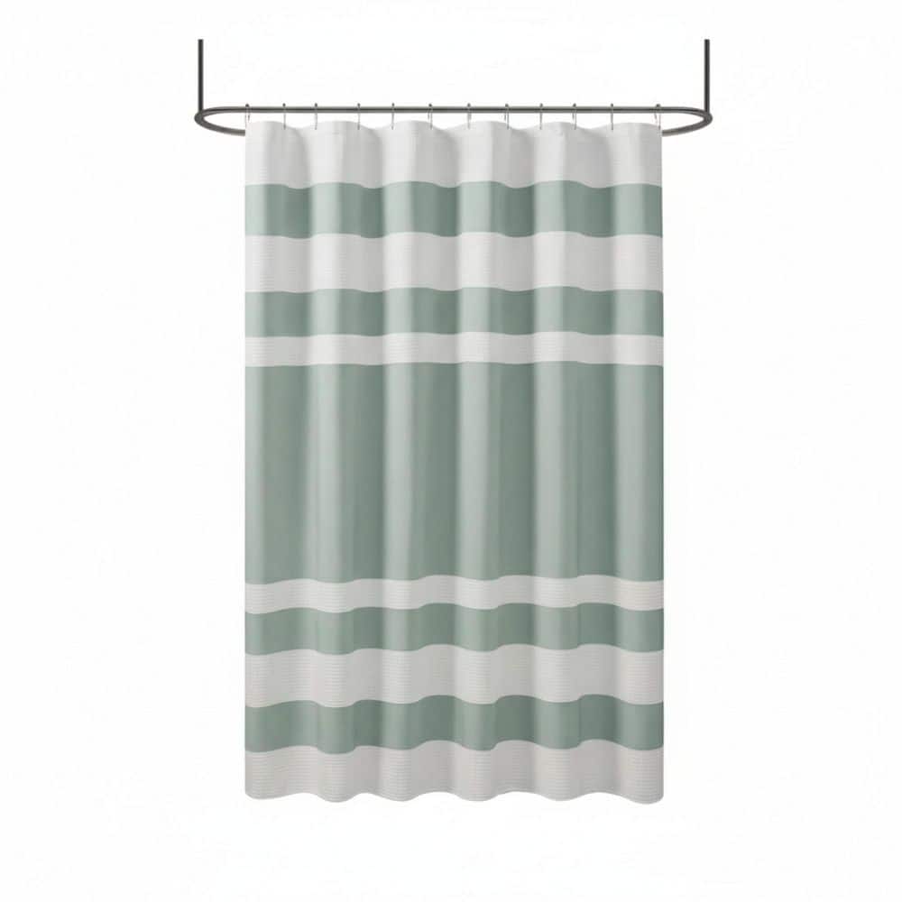 UPC 022164478075 product image for Spa Waffle 72 in. W x 78 in. L Polyester Shower Curtain with 3M Treatment in Sag | upcitemdb.com