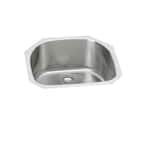 Signature Plus Undermount Stainless Steel 24 in. Rounded Single Bowl Kitchen Sink