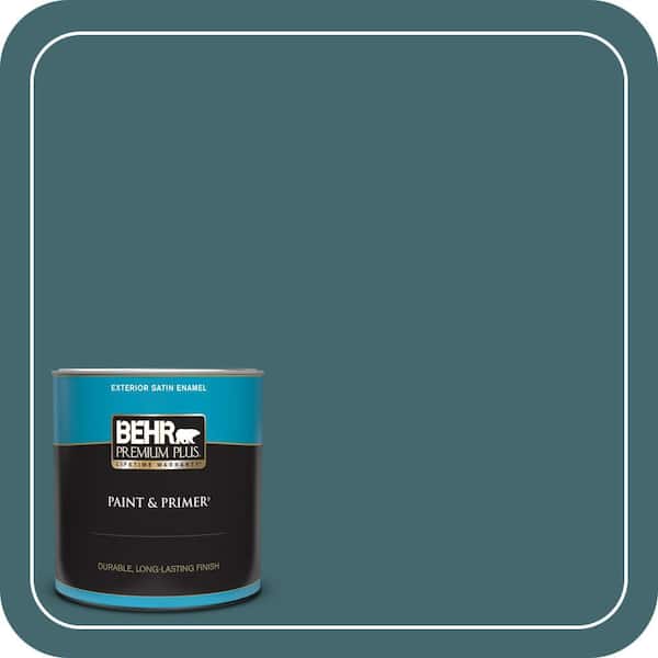 BEHR PREMIUM PLUS 1 qt. Home Decorators Collection #HDC-AC-05L Jade Satin Enamel Exterior Paint & Primer
