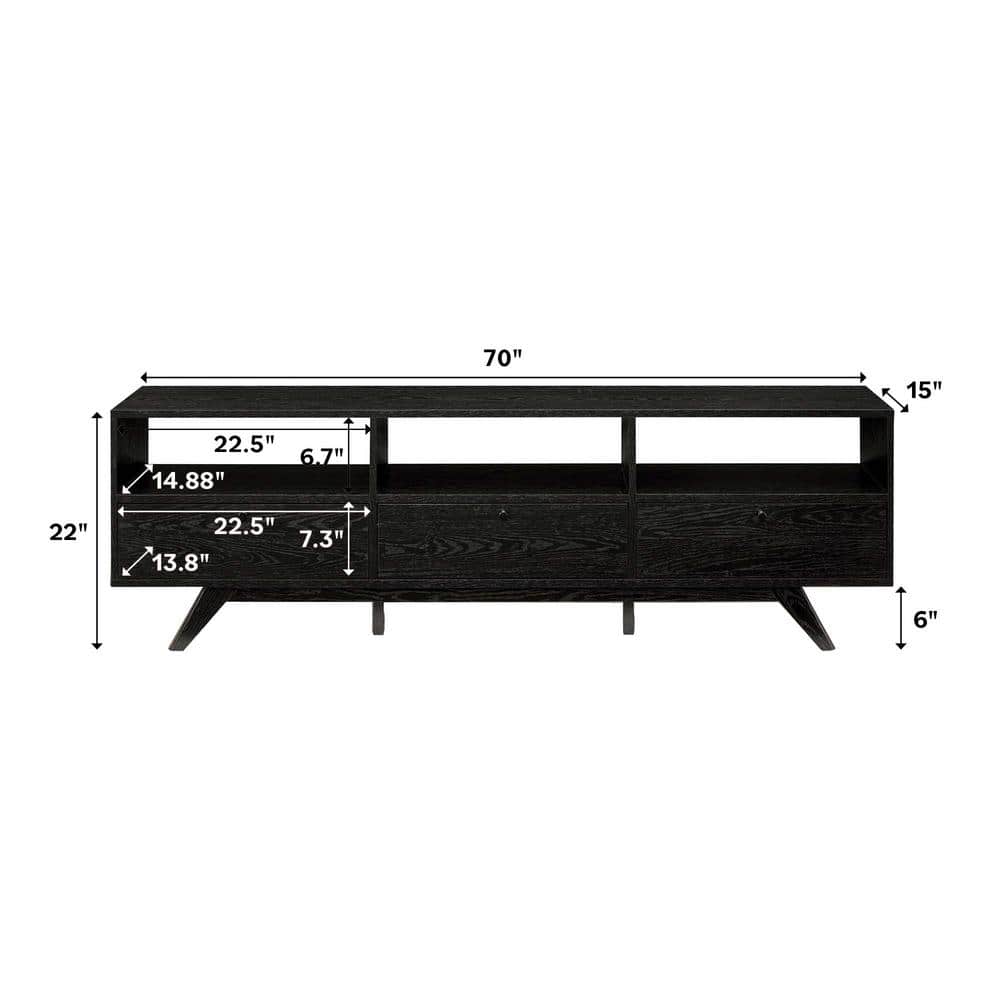 Natural Wood and Black Metal Modern End Table with Drawer
