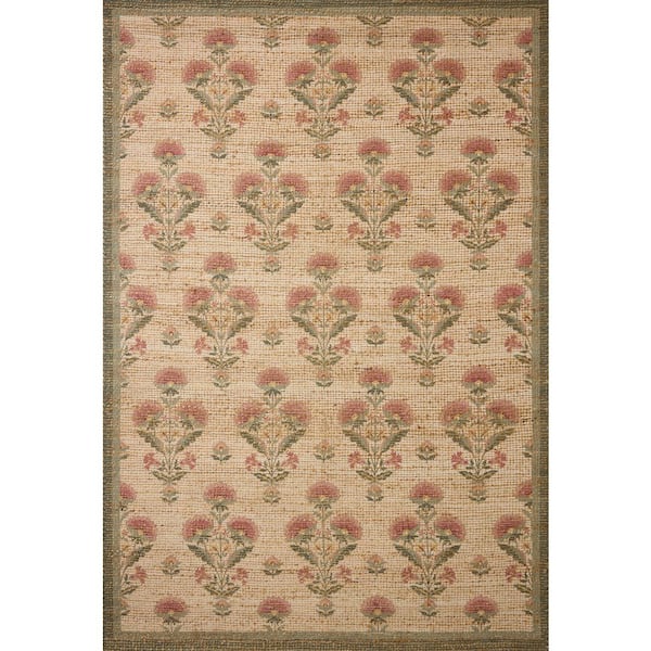 Chris Love Julia Rue Sage/Blush 5 ft. x 7 ft. 6 in. Transitional Area Rug
