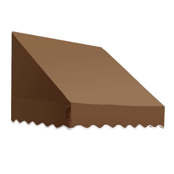 AWNTECH 5.38 ft. Wide San Francisco Window/Entry Fixed Awning (24 in. H x 36 in. D) Terracotta