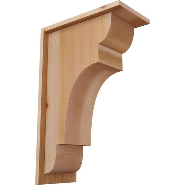 Ekena Millwork 7-1/2 in. x 14 in. x 22 in. New Brighton Smooth Western Red Cedar Corbel with Backplate