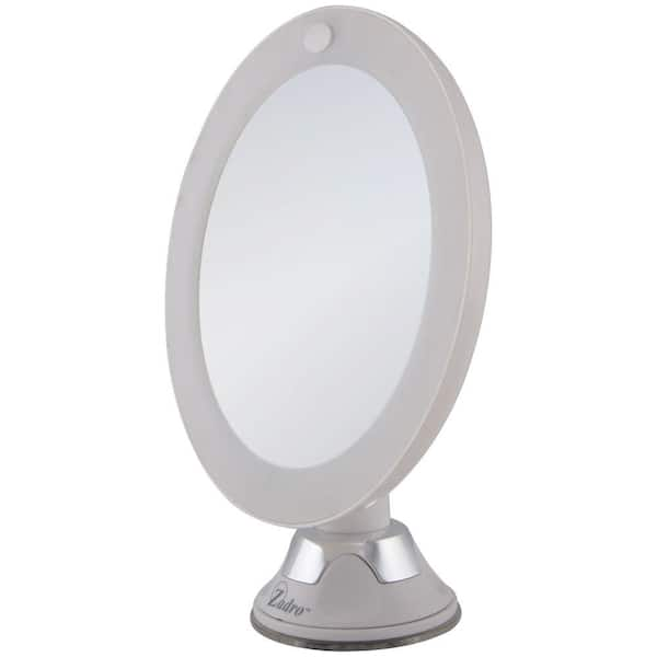 Round makeup deals mirror with lights