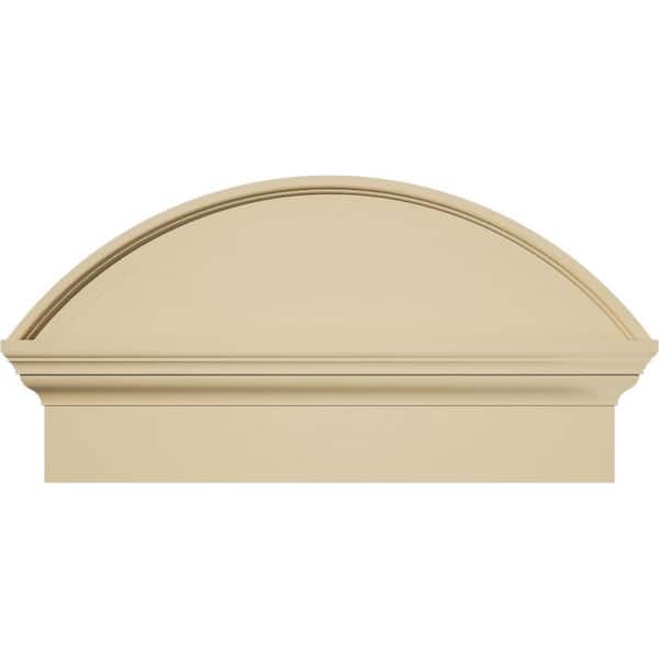 24-in W x 12-7/8-in H x 2-3/4-in P Segment Arch Smooth Signature Urethane Combination Pediment, Primed Tan