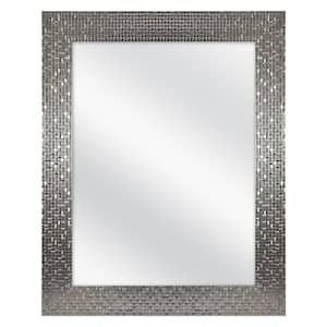 24 in. W x 30 in. H Fog Free Silver Framed Recessed/Surface Mount Bathroom Medicine Cabinet with Mirror