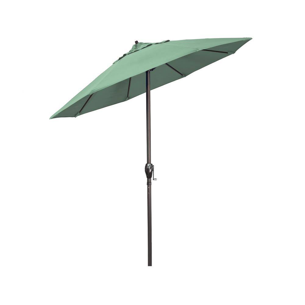 7.5 ft. Green Aluminum Market Patio Umbrella with Crank Lift