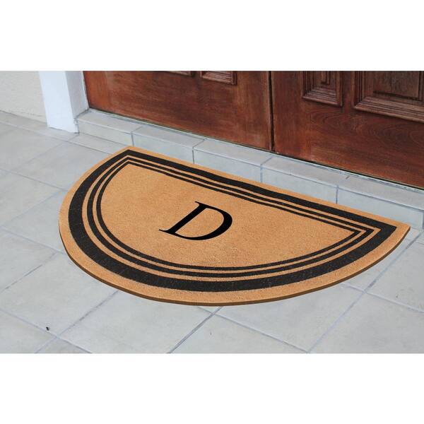 A1HC Natural Coir Monogrammed Entrance Door Mats, Durable Large