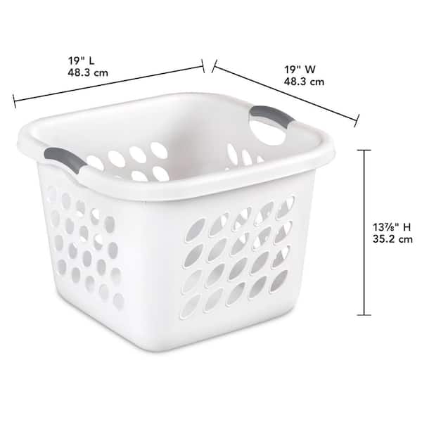 Sterilite 12178006 Ultra Square Laundry Basket with Titanium Inserts 6 Pack 