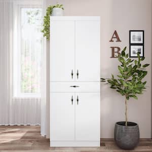 Monti White Food Pantry with Drawer