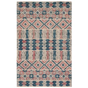 Trace Gray/Navy 4 ft. x 6 ft. Moroccan Area Rug