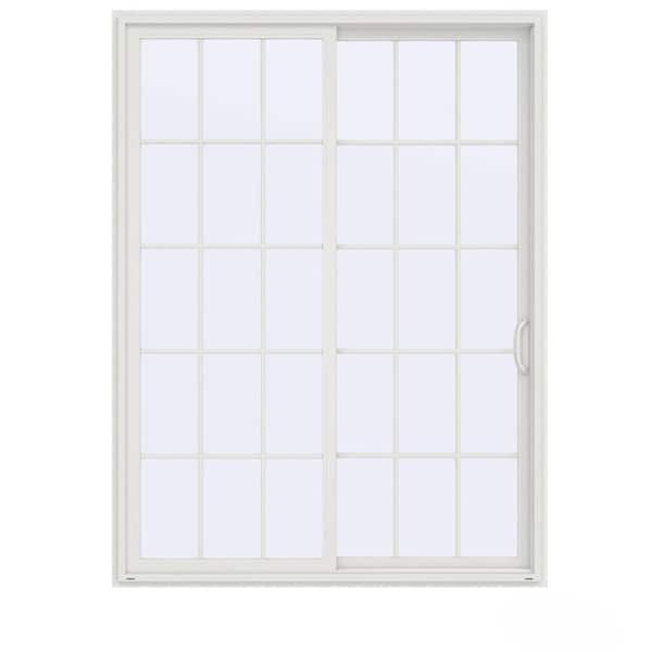 JELD-WEN 72 in. x 96 in. V-4500 Contemporary White Vinyl Right-Hand 15 Lite Sliding Patio Door