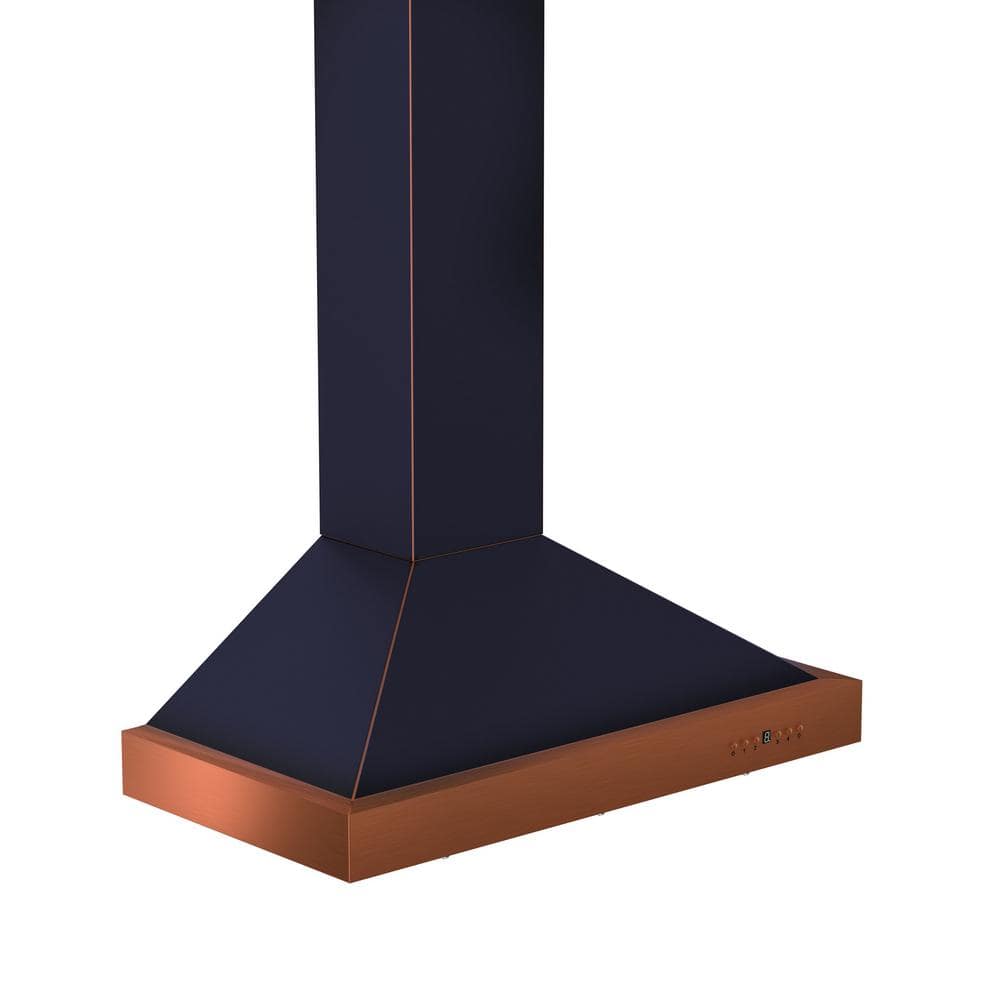 30" Oil-Rubbed Bronze and Copper Wall Mount Range Hood