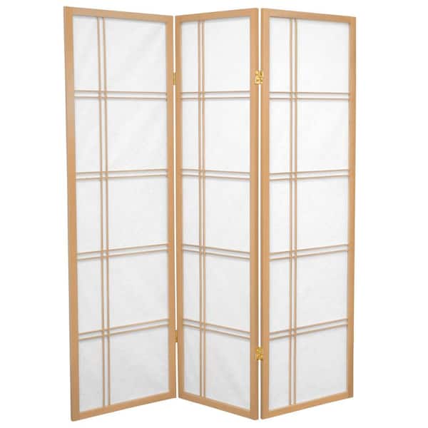 5 ft. Natural 3-Panel Room Divider