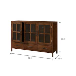 Woodlin Sable Brown Buffet with Glass Door